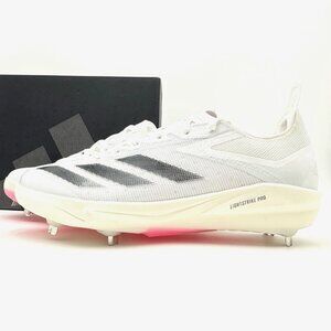 NEW Men's 12.5 adidas Adizero Electric+ BSB Baseball Cleats White Black IF8486